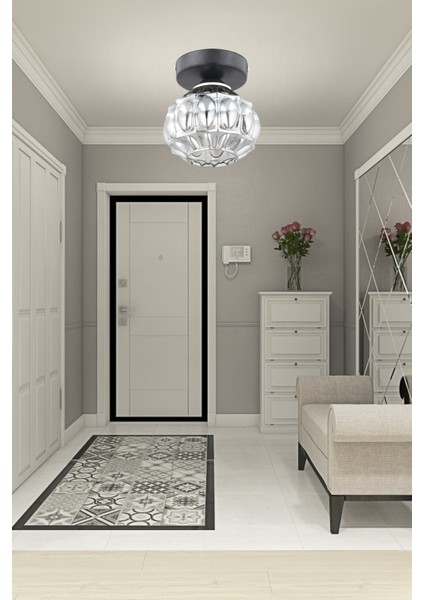 ESSLİGHT ELMAS TEKLİ PLAFONYER AVİZE FÜME CAMLI MODERN DEKORATİF AYDINLATMA