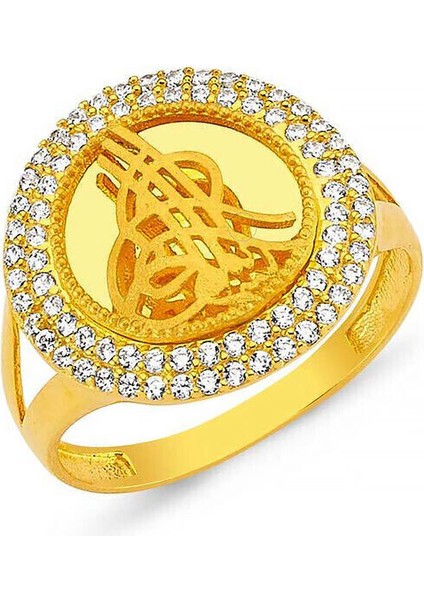 Tuğra Gold 925 Ayar Gümüş Kadın Yüzük