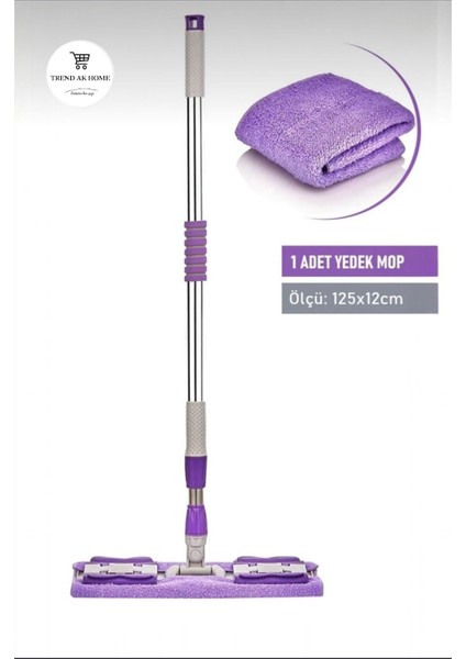 Mandallı Mikrofiber Mop - Yer Duvar Cam Silme Temizlik Mopu & Kıskaçlı Teleskopik Paspas Seti fiyatları