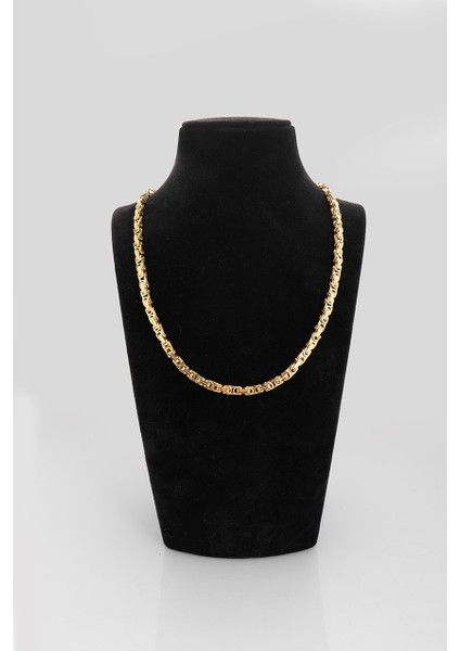 5mm x 55CM Çelik Gold Kral Zincir Erker Kolye modelleri