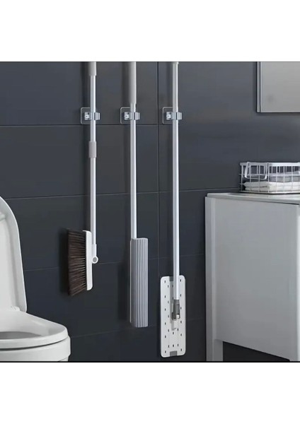 Yapışkanlı Pratik Mop Temizlik Fırçası Temizlik Sopası Tutucu Süpürge Sopa Askısı fiyatları