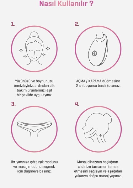 Yüz ve Boyun Çizgileri Giderici Güzellik Cihazı Beyaz Ems Mikro Teknoloji indirimleri