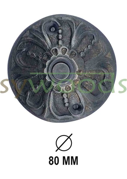 HAKİKİ PİRİNÇ DÖKÜM KAPI ZİLİ LALE MODELİ VİNTAGE DEKORATİF MİMARİ SİYAH fiyatları