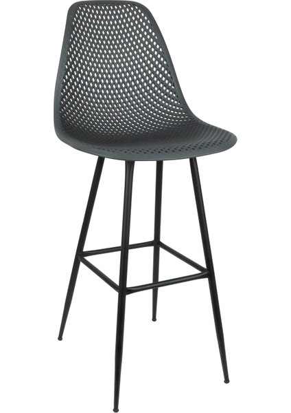 Safir Bar 75 - Bar Sandalyesi 75 cm – Metal Ayaklı Bar Mutfak Ada Kafe Restoran Yüksek Iç Mekân Bistro Otel Sandalyesi