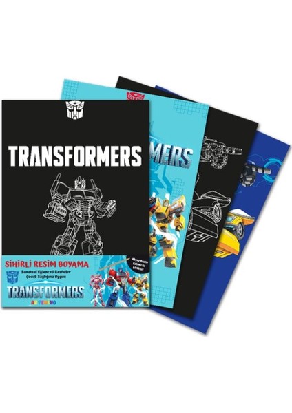 Transformers Sihirli Resim Boyama – Ahşap Kalem Hediyeli