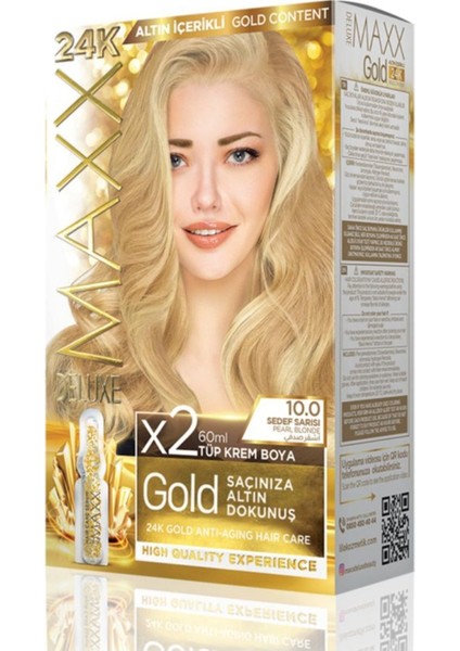 Golden 24K 10.0 Sedef Sarısı Altın Içerikli Saç Boyası