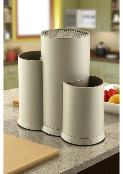 Çok Amaçlı Dik Kaşıklık Çatal Kaşık Organizeri Düzenleyici Bej fırsatları