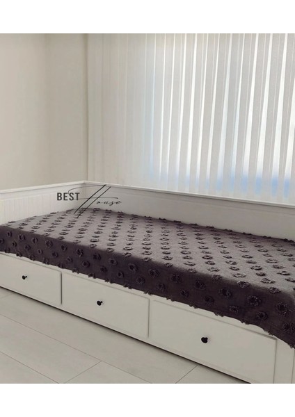 Lüx Saçaklı Ponpon Antrasit Divan Örtüsü 130x250 Oturma Kısmı fiyatları