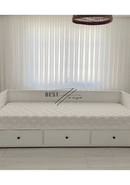 Lüx Saçaklı Ponpon Ekru Divan Örtüsü 130x250 Oturma Kısmı modelleri