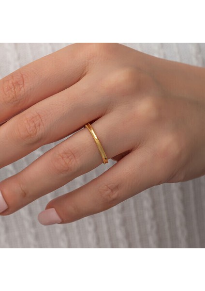 Ajda Gold 925 Ayar Gümüş Kadın Yüzük