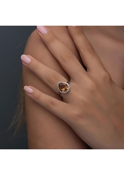 Zultanit Taşlı Zirkon 925 Ayar Gümüş Kadın Yüzük