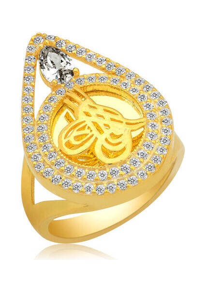 Tuğra Gold 925 Ayar Gümüş Kadın Yüzük