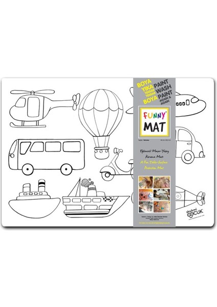 Funny Mat - Taşıtlar - 33,5X48CM