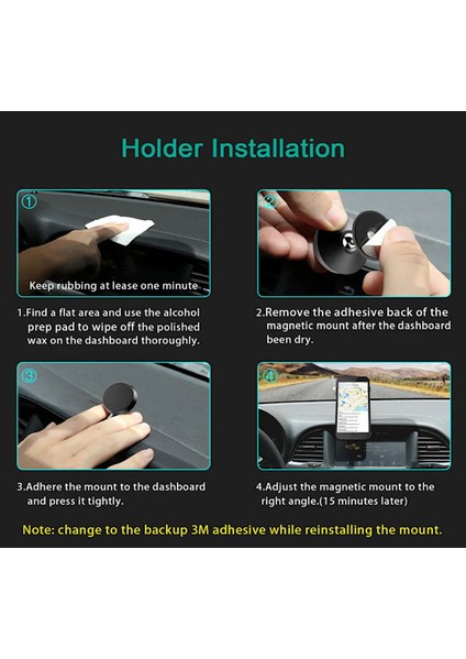 Tüm Cihazlara Uyumlu Mıknatıslı Telefon Tutacağı Siyah Araç Içi Telefon Tutucu Masaüstü fırsatları