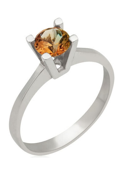 Tek Taş Zultanit Taşlı 925 Ayar Gümüş Kadın Yüzük