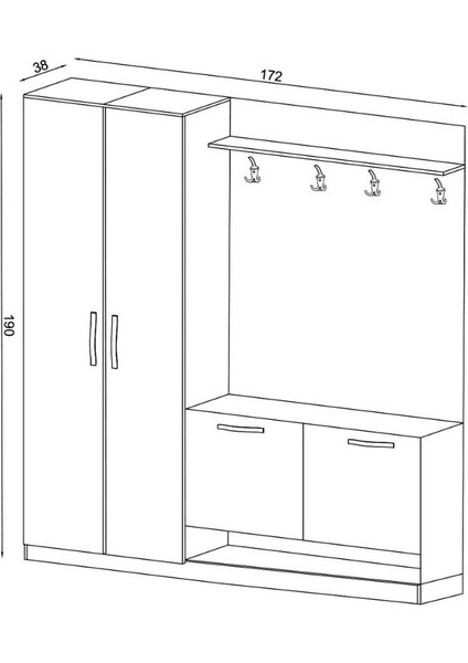 Arlo 2 Kapılı Portmanto modelleri