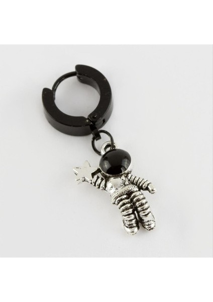 Erkek Astronot Figürlü Çelik Küpe 1 Adet