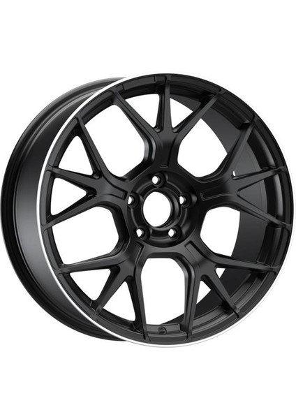 -S1046-13 8.5X19" -5X112 ET42 66.6 Mat Black Lip Diamond Jant (4 Adet)