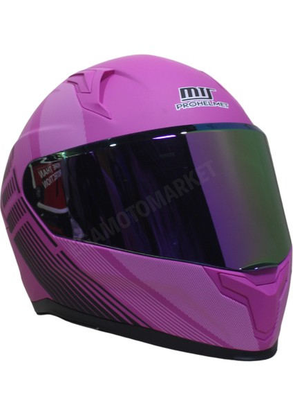 Mts M-910 Lady Fuchsia Full Face Kadın Kask – Güneş Vizörlü, Dot-