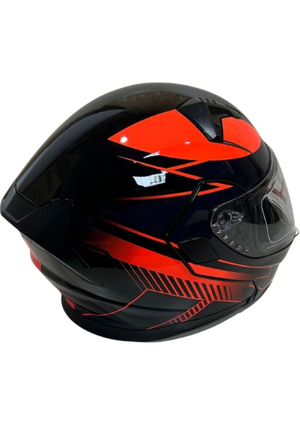 Jk Kask Çene Açılır Siyah Kırmızı M