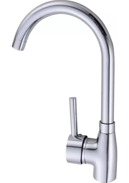 Krom Delta Uzun Borulu Mutfak Eviye Bataryası Sıcak Soğuk Girişli modelleri