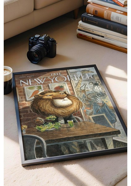 The New Yorker Çerçeveli Tablo April 7 2014 - Sağlıklı Aslan Tablo fiyatları