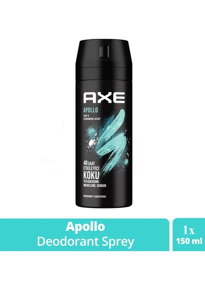 Erkek Sprey Deodorant Apollo 48 Saat Etkileyici Koku Vücut Spreyi 150 ml