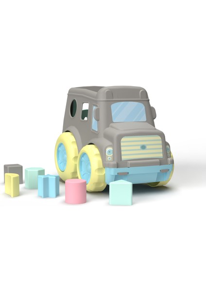 Bultak Otobüs Şekil Eşleştirme Oyuncağı 1 Yaş+ Montessori Eğitim Seti