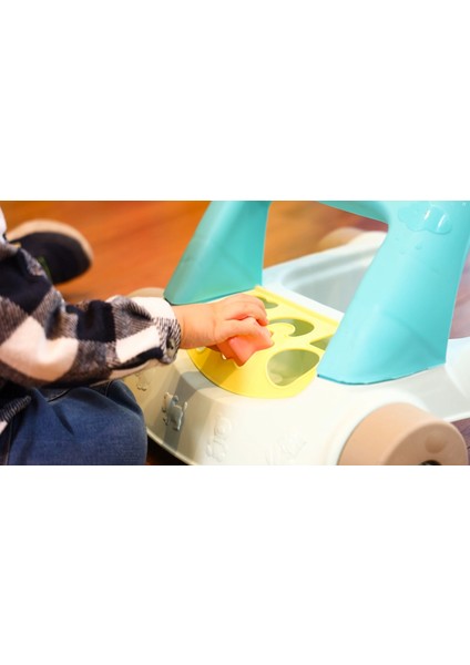 2'si 1 Arada Yürüme Yardımcısı Ilk Adım Arabası ve Şekil Eşleştirme Oyuncağı , 10 Ay+ indirimleri