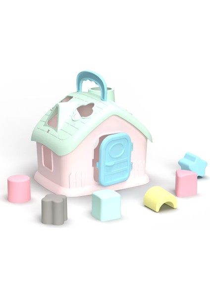 Bultak Ev Şekil Eşleştirme Oyuncağı 1 Yaş+ Montessori Eğitim Seti