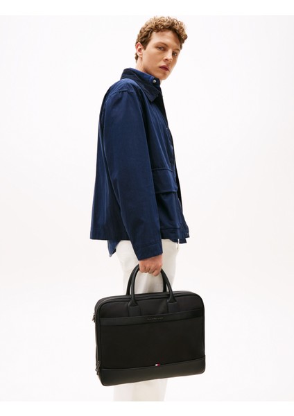Tommy Hılfıger Erkek Siyah Laptop & Evrak Çantası AM0AM13470 Bds fırsatları