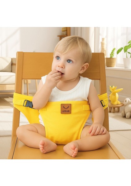 Taşınabilir Güvenli Mama Sandalyesi - Marka, Sarı Renk