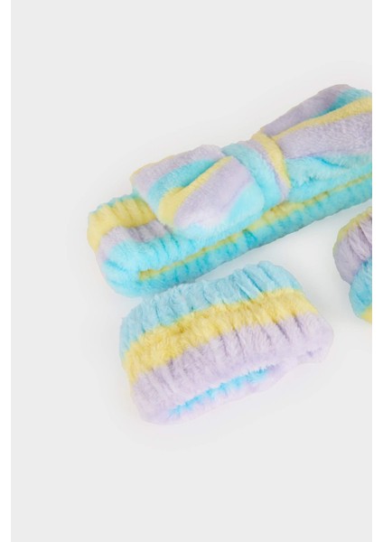 Kadın 2'li Saç Bandı ve Havlu Bileklik Makyaj ve Cilt Bakımı Uygulama Seti F6661AXNS fırsatları