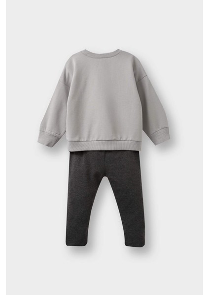 Erkek Bebek 2'li Takım Araç Baskılı Sweatshirt Alt indirimleri