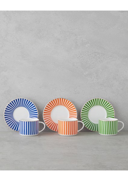 Toffee New Bone China 12 Parça 6 Kişilik Kahve Fincan Takımı 90 ml Renkli fiyatları