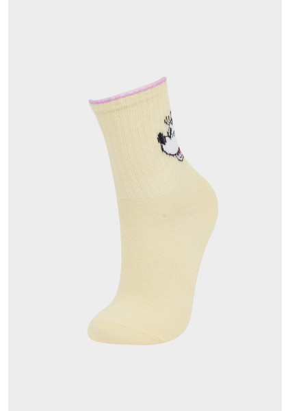 Kız Çocuk Disney Mickey & Minnie 3'lü Pamuklu Uzun Çorap F4299A8NS fırsatları