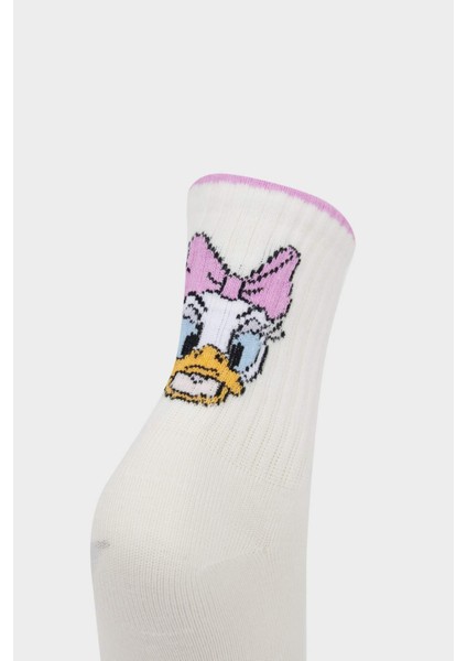 Kız Çocuk Disney Mickey & Minnie 3'lü Pamuklu Uzun Çorap F4299A8NS