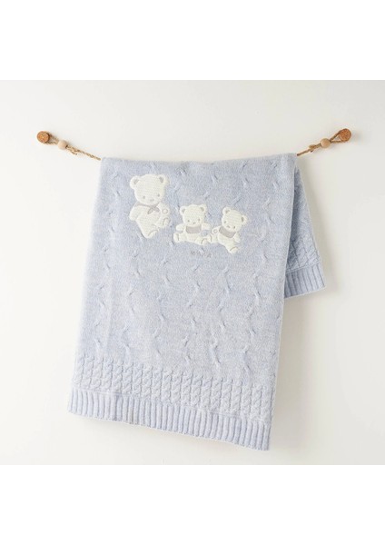 AC26341 Triko Battaniye 85X100 Blue Melange