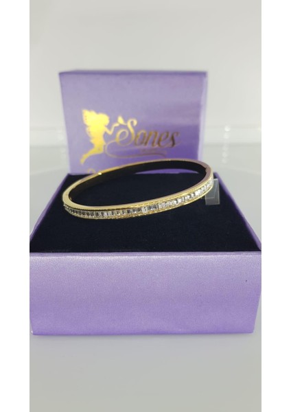 Pırıltı Taşlı Çelik Kelepçe SNS005 fiyatları