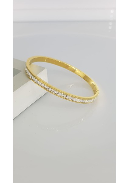 Pırıltı Taşlı Çelik Kelepçe SNS005