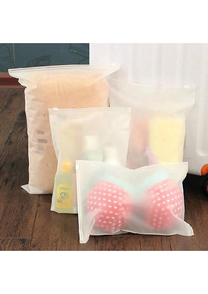 30X20CM Baskısız Şeffaf Buzlu Fermuarlı Poşet modelleri