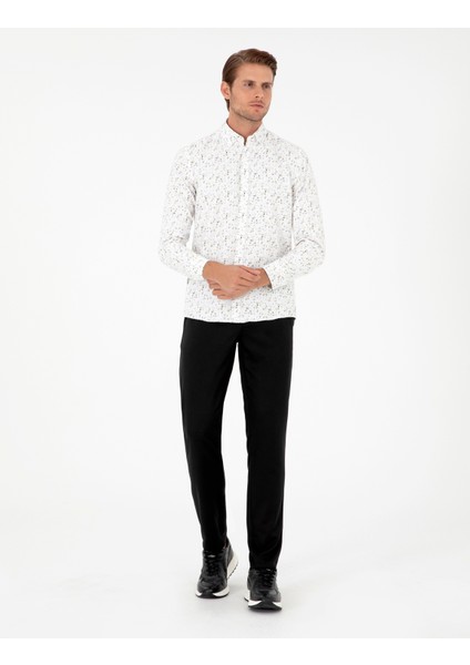 Erkek Gri Slim Fit Uzun Kollu Gömlek 50298182-VR024 fırsatları