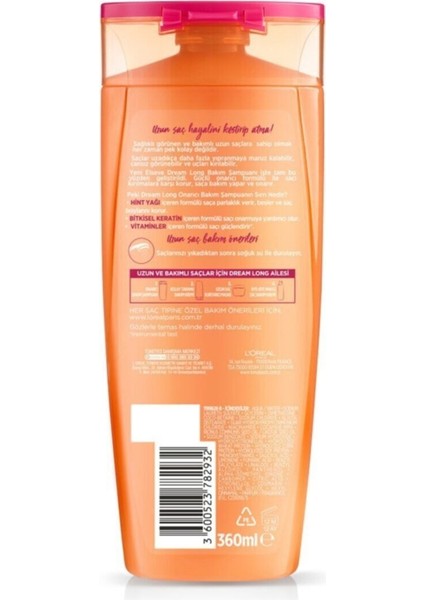 Dream Long Şampuan 360 ml fiyatları