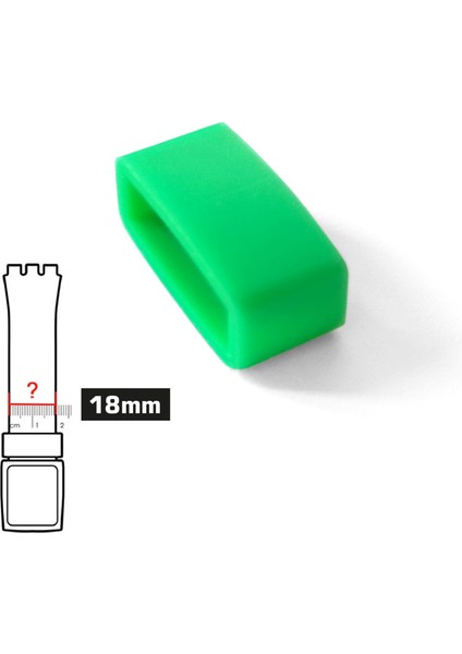 18MM Saat Plastik Silikon Kordon Tutucu Kayış Köprüsü Halka Askı fırsatları