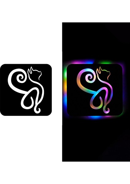 LED Işıklı Kişiselleştirilebilir Kedi Temalı Tablo Danica Dekoratif Gece Lambası fiyatları