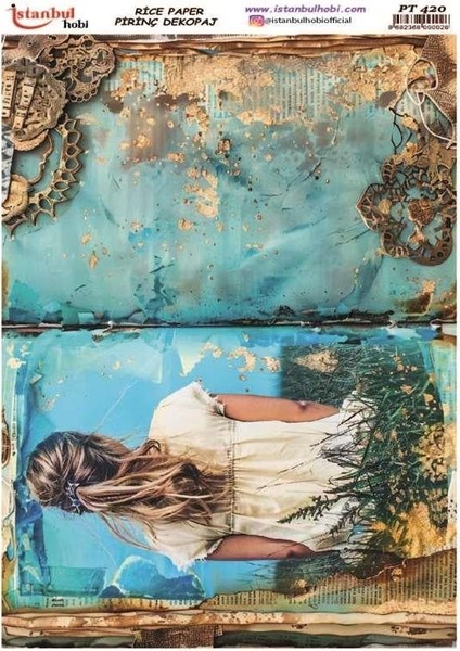 Istanbul Hobi Kadın Temalı Pirinç Dekopaj PT420