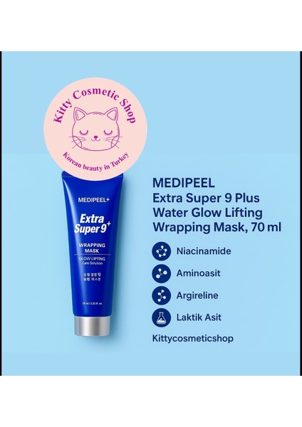 Medıpeel Extra Super 9 Plus Water Glow Lifting Wrapping Mask, 70 ml