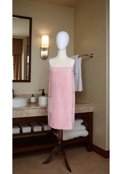% 100 Pamuklu Aetos SARMA HAVLU, Duş, Spa, Deniz-Plaj, Banyo Havlusu Kadın Pembe