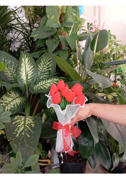 Gelin Eli Buketi Lale Buketi Incili Buket