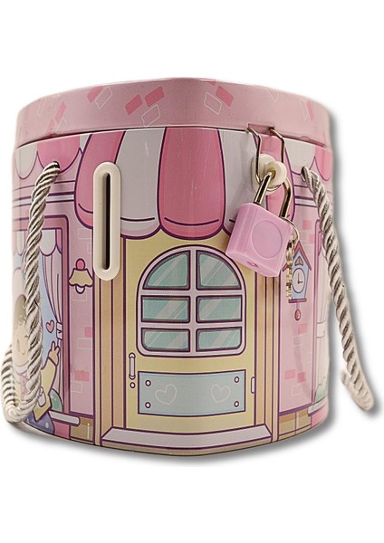 Kilitli Metal Kalp Şekilli Kumbara (0356) Pembe fırsatları